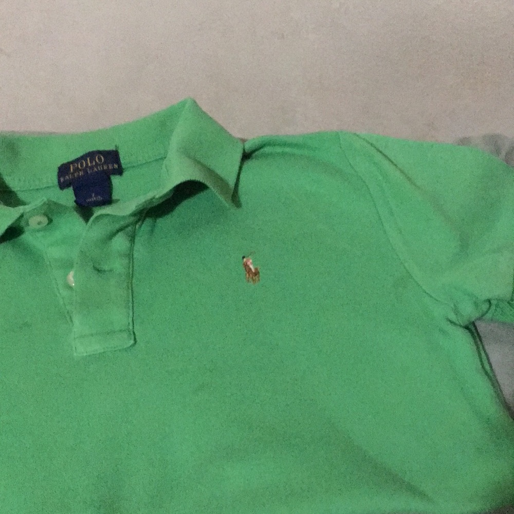 Boys Green Polo shirt size 7